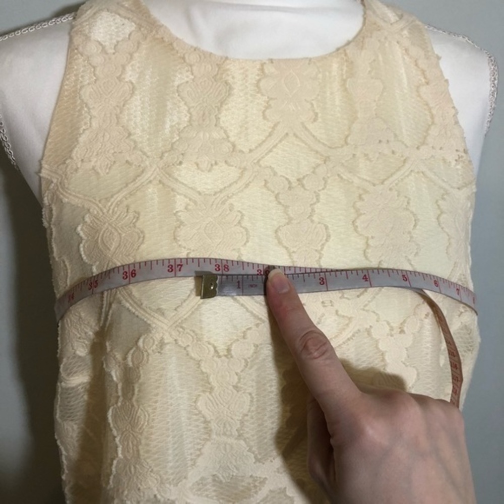 NWT EVERLY Ivory Cream Sleeveless Lace Midi Dress - Picture 5 of 6